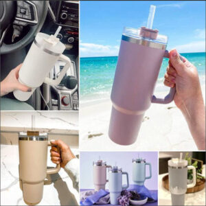 Nº10009 – Copo Garrafa Térmico com Canudo 1200 ML Caneca Garrafa de Água Copo Portátil Shopee